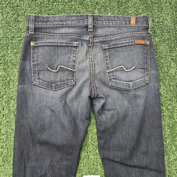 Ladies 7 for All Mankind Roxanne Slim Low Rise Blue Jeans W28 L33 - Picture 5 of 12